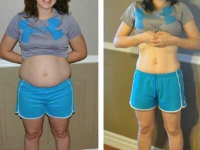 before and after weight loss transformation using Gelatine Sculpt supplement